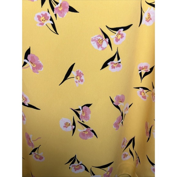Ann Taylor Floral Lined Pencil Skirt Women's Size 14 Yellow Floral NWT - Picture 2 of 8